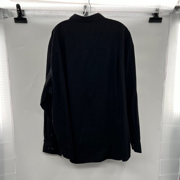 Van Heusen Men's Button Up Shirt Long Sleeve Black Size 3XL - Picture 7 of 9